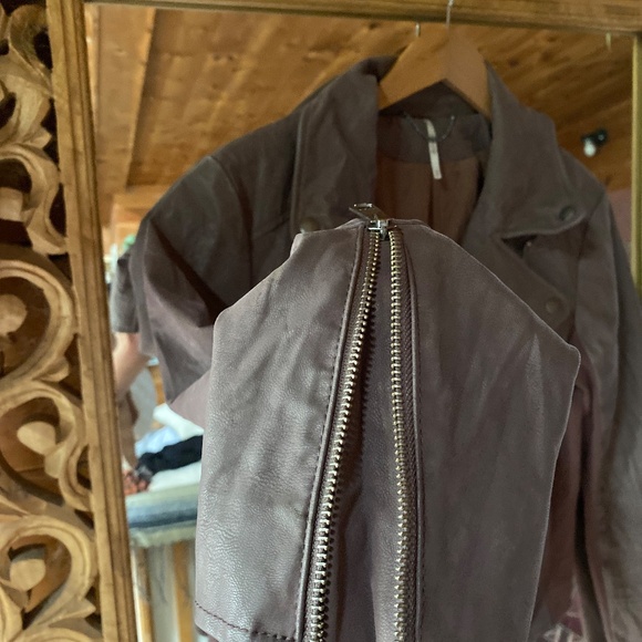 Free People Vegan Motorcycle Jacket Vegan Leather Moto Jacket - Picture 7 of 11